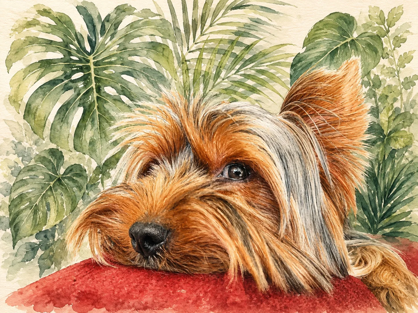 Portrait en aquarelle de Voltaire