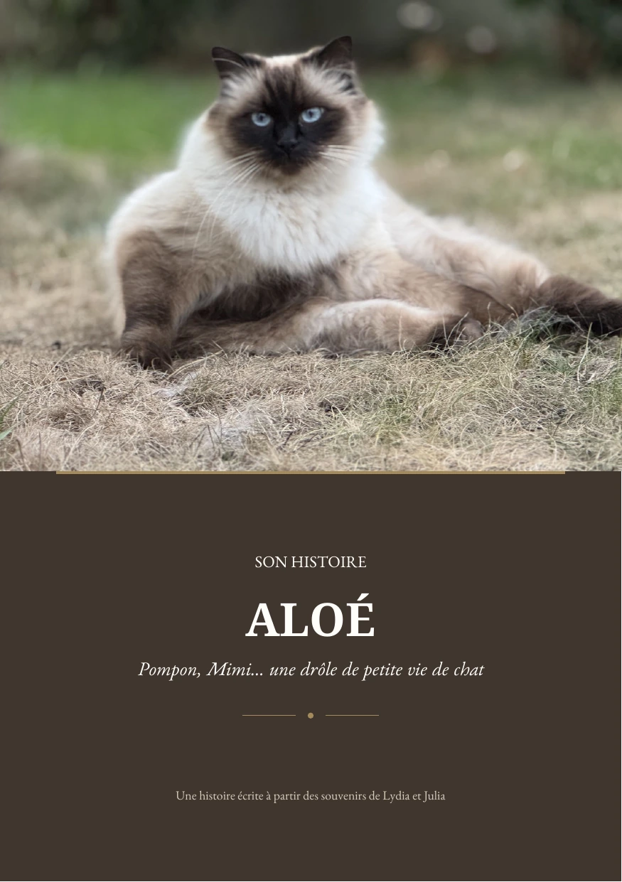 Couverture du livre personnalisé Aloé